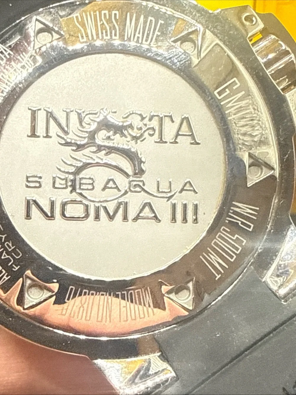 New Invicta Men's 0876 Subaqua Noma III MOP Dial GMT SWISS MADE New Battery